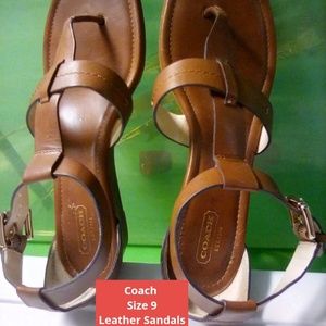 Coach Leather Sandals